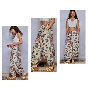 POL Multicolor Butterfly Print Joggers